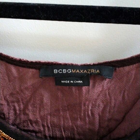 Y2K BCBGMaxAzria Crushed Velvet Top Sz M Brown Beaded Camisole Boho Festival VNT - Picture 15 of 16